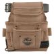 Graintex 10-Pocket Top Grain Leather Beige Nail and Tool Pouch with Belt
