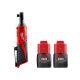 Milwaukee M12 12V Lithium-Ion Cordless 3/8 in. Ratchet with 1.5 Ah Battery Pack (2-Pack)