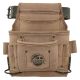 Graintex 10-Pocket Beige Top Grain Leather Nail and Tool Pouch with 2 in. Belt