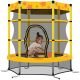 Unbranded 55 in. Kids Trampoline With Safety Enclosure Net