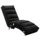Unbranded Black Modern Casual Linen Massage Recliner Chaise Lounge With 8-Vibrating Massage Points