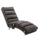 Unbranded Dark Gray Modern Casual Linen Massage Recliner Chaise Lounge With 8-Vibrating Massage Points