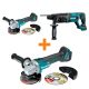 Makita 18V LXT Brushless 4-1/2/5 in. Cut-Off/Angle Grinder and 18V LXT 7/8 in. Rotary Hammer with LXT Brushless Grinder