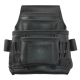 Graintex 10-Pocket Black Rugged Top Grain Leather Tool Pouch