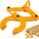 VEVOR 3T Pallet Puller 6614 lbs. Capacity Steel Single Scissor Pallet Puller Clamp 6.3 in. Jaw Opening Pallet Grabber, Yellow