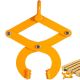 VEVOR 1T Pallet Puller 2205 lbs. Capacity Steel Single Scissor Pallet Puller Clamp 4.3 in. Jaw Opening Pallet Grabber, Yellow