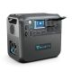 BLUETTI 2200W Continuous/4800W Peak Output Power Station AC200MAX Black Push Button Start LiFePO4 Battery Solar Generator