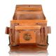 Graintex 10-Pocket Brown Rugged Top Grain Leather Nail & Tool Pouch W/2 Hammer Holders
