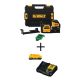 DEWALT 20V MAX Cordless 280 ft. Green Cross-Line Laser Level with Compact Lithium-Ion 3.0Ah Battery and 12V to 20V MAX Charger