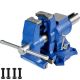 VEVOR Heavy-Duty Bench Vise 4 in. Double Swivel Rotating Vise Head/Body Rotates 360-Degree Pipe Vise 15KN Clamping Force