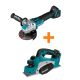 Makita 18V LXT Lithium-Ion Brushless Cordless 4-1/2 in./5 in. X-LOCK Angle Grinder with 18V LXT 3-1/4 in. Cordless Planer