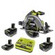 RYOBI ONE+ 18V HIGH PERFORMANCE Kit w/ (2) 4.0 Ah Batteries, 2.0 Ah Battery, 2-Port Charger, & ONE+ HP Brushless Circular Saw