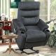 CSC DECOR INC Gray Polyester Rocker Massage Chair Electric Power Lift Recliner Chair with Heat Cup Holders and Side Pockets