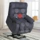 CSC DECOR INC Navy Fabric Massage Chair Electric Power Lift Recliner Chair Living Room Single Sofas with Heat