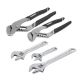 Husky 3-Piece, Adjustable Wrench Set and 2-Piece Groove Joint Pliers Set