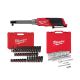Milwaukee M12 FUEL 12-Volt Lithium-Ion 3/8 in. Extended Reach Cordless Ratchet with Mechanics and Impact Sockets (100-Piece)