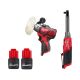 Milwaukee M12 FUEL 3/8 in. Extended Reach High Speed Cordless Ratchet w/Variable Speed Polisher/Sander & (2) HO 2.5 Ah Batteries