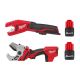 Milwaukee M12 12V Cordless Copper Tubing Cutter w/M12 12V Lithium-Ion Cordless PVC Pipe Shear & (2) M12 HO 2.5 Ah Battery Packs