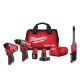 Milwaukee M12 FUEL INSIDER 12V Lithium-Ion Brushless 1/4 in. - 3/8 in. Extended Reach Box Cordless Ratchet w/ M12 2-Tool Combo Kit
