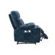IDEAGLE Blue Fabric 180¬∞ Adjustable Massage Chair with 8-Point Vibration, Dual Motor Power Lift, 2-Cup Holders, Side Pockets