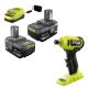 RYOBI ONE+ 18V Lithium-Ion 4.0 Ah Compact Battery (2-Pack) and Charger Kit with ONE+ HP Brushless Die Grinder