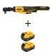 DEWALT ATOMIC 20V MAX Lithium-Ion 1/2 in. Cordless Ratchet with (2) 20V MAX Premium Lithium-Ion 5.0 Ah Battery Packs