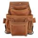 Graintex 10-Pocket Nail and Tool Pouch Tan Color Industrial Grade Leather w/2 Hammer Holders