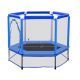 Sudzendf 55 in. Blue Toddlers Indoor Outdoor Mini Trampoline with Safety Enclosure Net and Balls