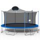 TIRAMISUBEST T-Adventurer 16 ft. Trampoline for Kids with Safety Enclosure Net, Basketball Hoop and Ladder, Easy Assembly
