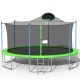 TIRAMISUBEST T-Adventurer 16 ft. Trampoline for Kids with Safety Enclosure Net, Basketball Hoop and Ladder, Easy Assembly