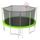 TIRAMISUBEST T-Adventurer 15 ft. Trampoline for Kids with Safety Enclosure Net, Basketball Hoop and Ladder, Easy Assembly