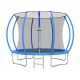 Zeus & Ruta 12 ft. Round Trampoline with Safety Enclosure Net and Ladder, Spring Cover Padding in Blue