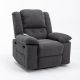 Polibi Gray Linen Upholstery Massage Recliner Chair with Power Lift Chair, Adjustable Massage and Heating Function
