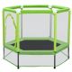 SUNRINX 4.58 ft. Green Toddlers Mini Trampoline with Safety Enclosure Net and Balls