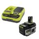 RYOBI ONE+ 18V 8A Rapid Charger with ONE+ 18V 8.0 Ah Lithium-Ion HIGH PERFORMANCE Battery