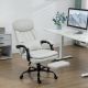 Vinsetto Cream White Microfibre Massage Chair