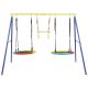 Tidoin Outdoor Toddler Saucer Swing Set with Steel Frames, Disc Tree Swing Playset