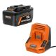 RIDGID 18V 12.0 Ah MAX Output EXP Lithium-Ion Battery with 18V Rapid Charger