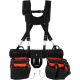 VEVOR Tool Belt with Suspenders 34-Pockets 1250D Nylon Heavy-Duty Carpenter Tool Pouch with 29-54 in. Adjustable Waist Size