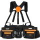 VEVOR Tool Belt with Suspenders 29-Pockets 600D Polyester Heavy-Duty Carpenter Tool Pouch with 29-54 in. Adjustable Waist Size