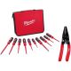 Milwaukee 1000-Volt Insulated Screwdriver Set with Case 10-28 AWG Multi-Purpose Dipped Grip Wire Stripper and Cutter (11-Piece)