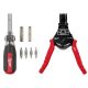 Milwaukee 13-in-1 Multi-Tip Cushion Grip Screwdriver with Automatic Wire Stripper and Cutter (2-Piece)