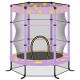 Zeus & Ruta 4.5 ft. 100 lbs. Weight Capacity Outdoor Backyards Trampolines with Safety Enclosure Net in Purple