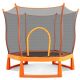 Zeus & Ruta 6 ft. Toddlers Kids Trampoline with Safety Enclosure Net and Ocean Balls,Fully Protected and Ball Pit Balls in Orange