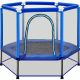 Unbranded Blue 55 in.Toddlers Trampoline with Safety Enclosure Net and Balls, Indoor Outdoor Mini Trampoline for Kids