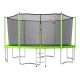 Boosicavelly 16 ft. Outdoor Green Heavy-Duty Round Trampoline with Enclosure with Basketball Hoop and Ladder