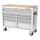 Husky Tool Storage 46 in. W Gloss White Mobile Workbench Cabinet