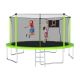 Boosicavelly 14 ft. Green Galvanized Anti-Rust Outdoor Trampoline with Basketball Hoop and Ladder