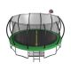 Boosicavelly 16 ft. Green Galvanized Anti-Rust Outdoor Round Coating Trampoline with Basketball Hoop with Ladder and Shoe Bag