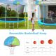 Unbranded 8 ft. Trampoline for Kids with Safety Enclosure Net, Basketball Hoop and Ladder, Outdoor Round Recreational Trampoline